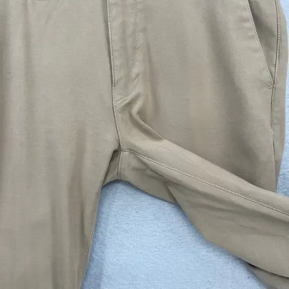 34 Heritage Pants Mens 32x32 Brown Verona Mid Rise Slim Leg Chino Stretch Casual - Picture 6 of 16